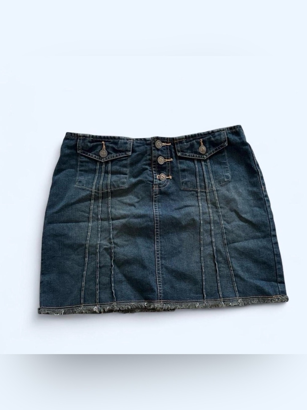 Squeeze Dark Blue Denim Mini Skirt